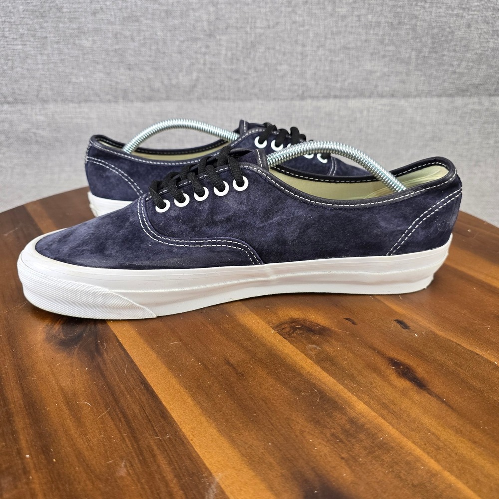 Vans Authentic Navy Blue Suede Low Top Sneakers Mens 11.5 507452 Skate Shoes - Picture 8 of 15